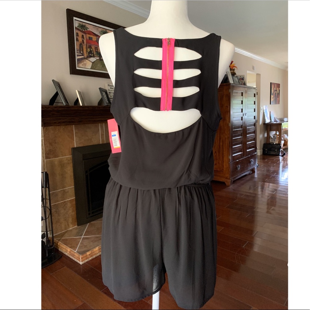 Tank style Shorts Romper, Black. Xhilaration Lrg.